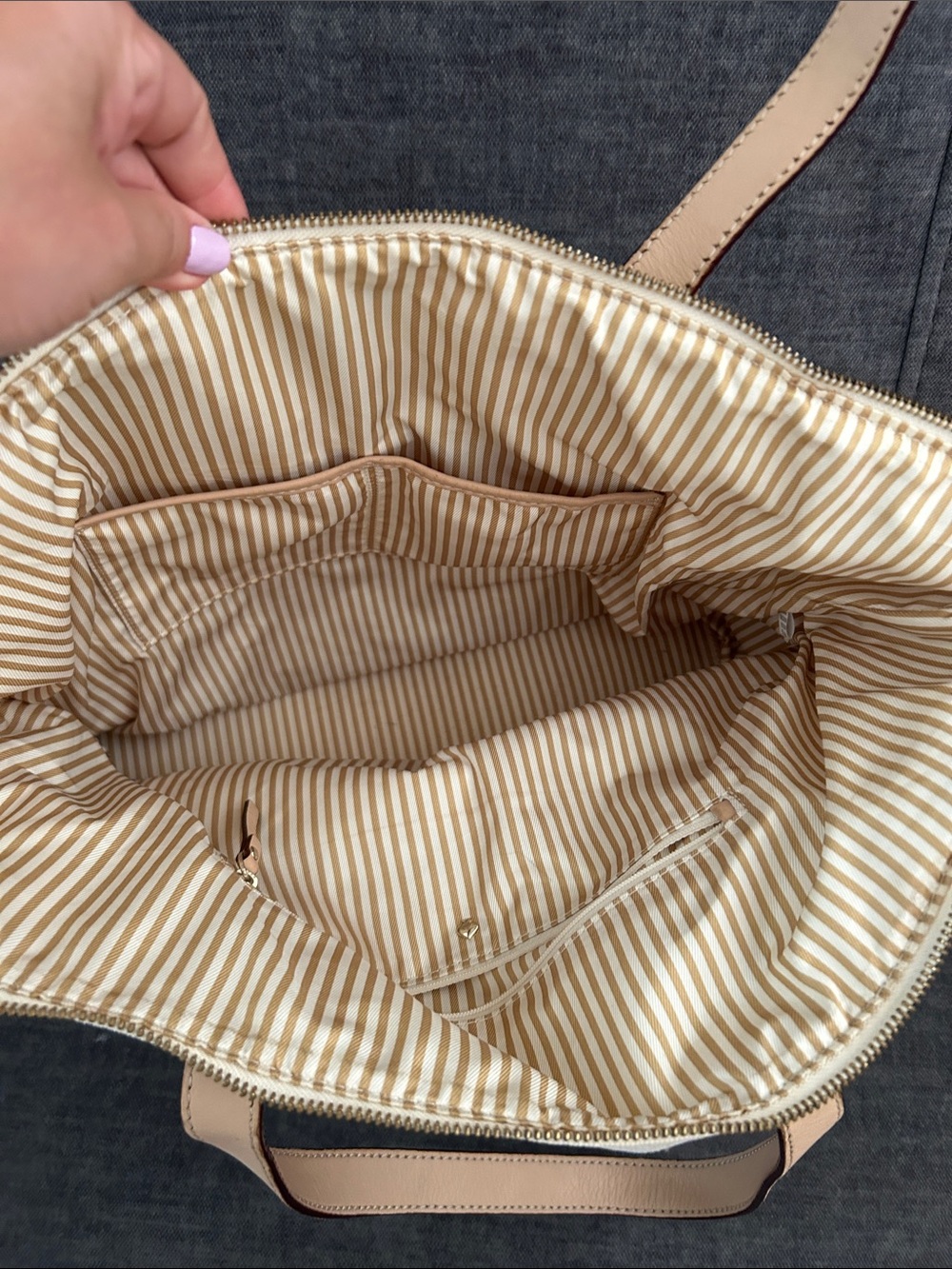kate spade Cream and Red "Eat Cake For Breakfast" Tote - Picture 3 of 5